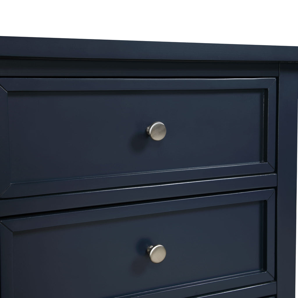 3 Drawer Nightstand with Metal Glides - White, Blue, Dark Green