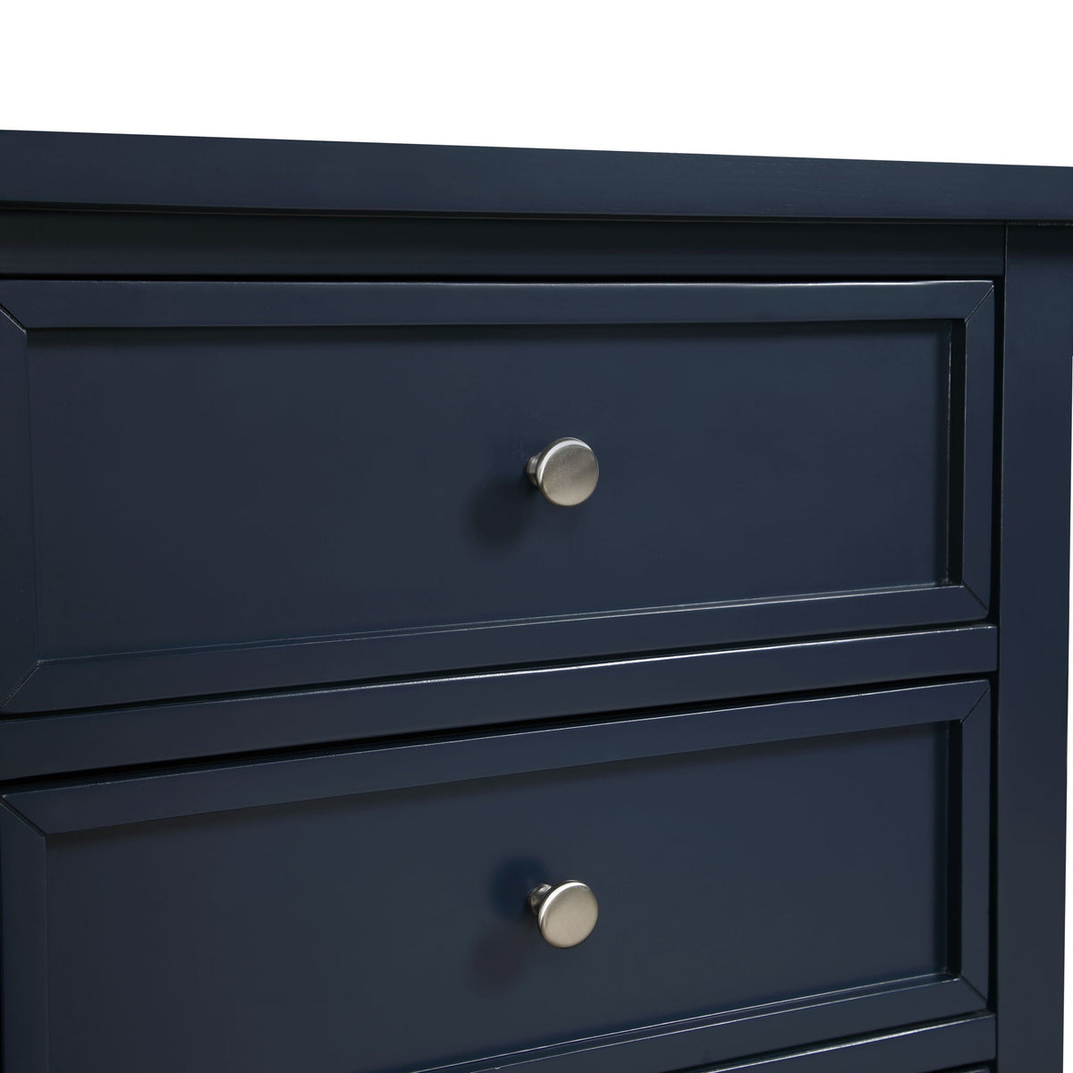 3 Drawer Nightstand with Metal Glides - White, Blue, Dark Green