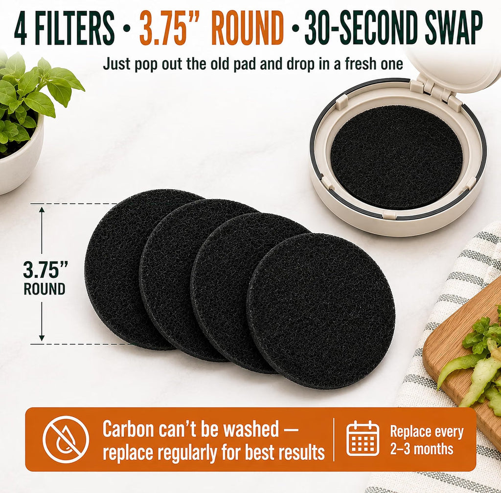 Charcoal Compost Bin Filters (4-Pack)