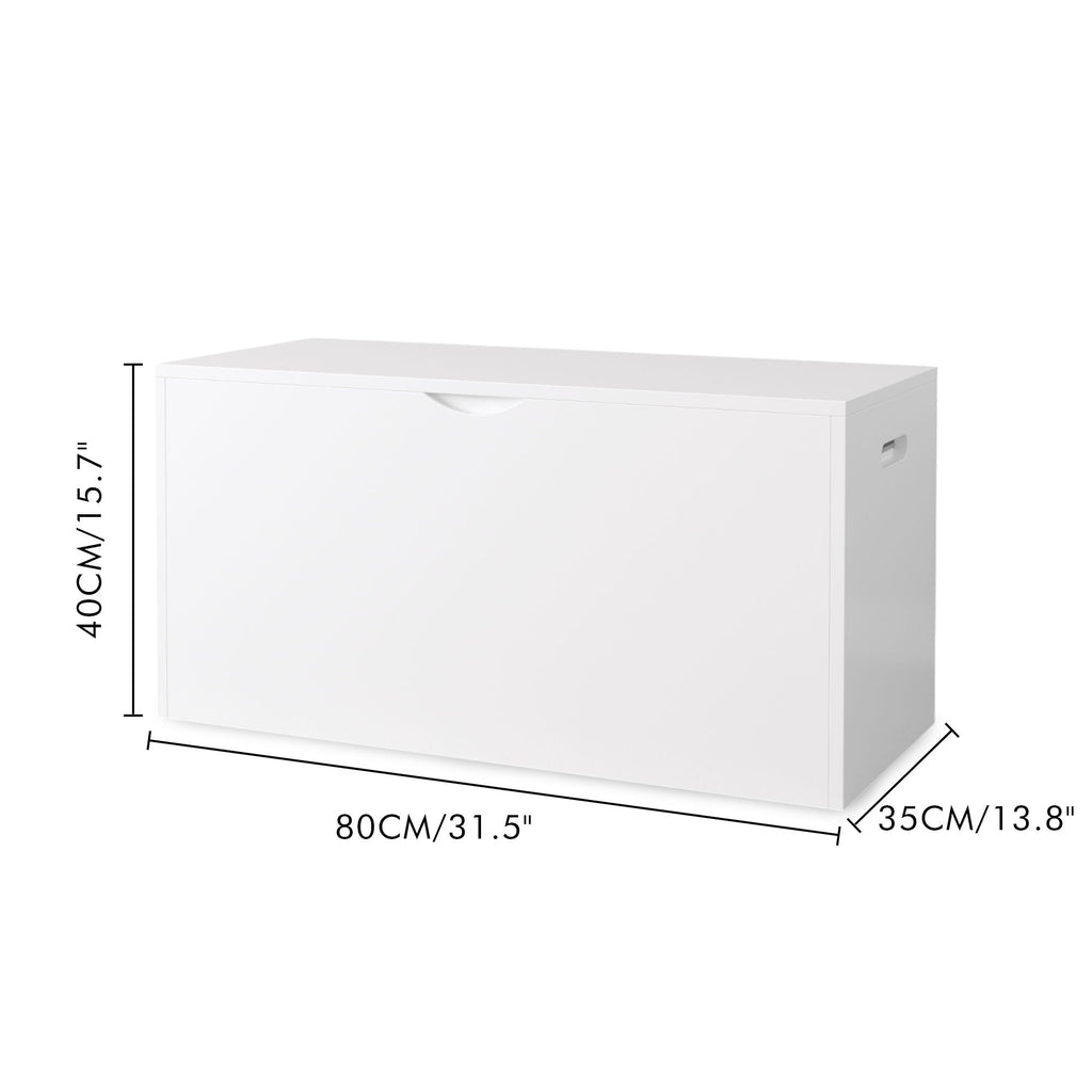 Toy Storage Organizer With Rolling Drawer, Chest With Wheels, Large Pull Out Bin For Nursery - White