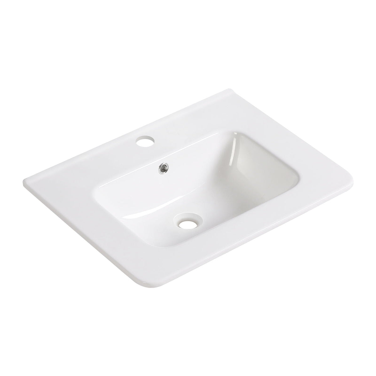 Wall Mounted Floating Bathroom Vanity with Sink and Cabinet - Dark Brown