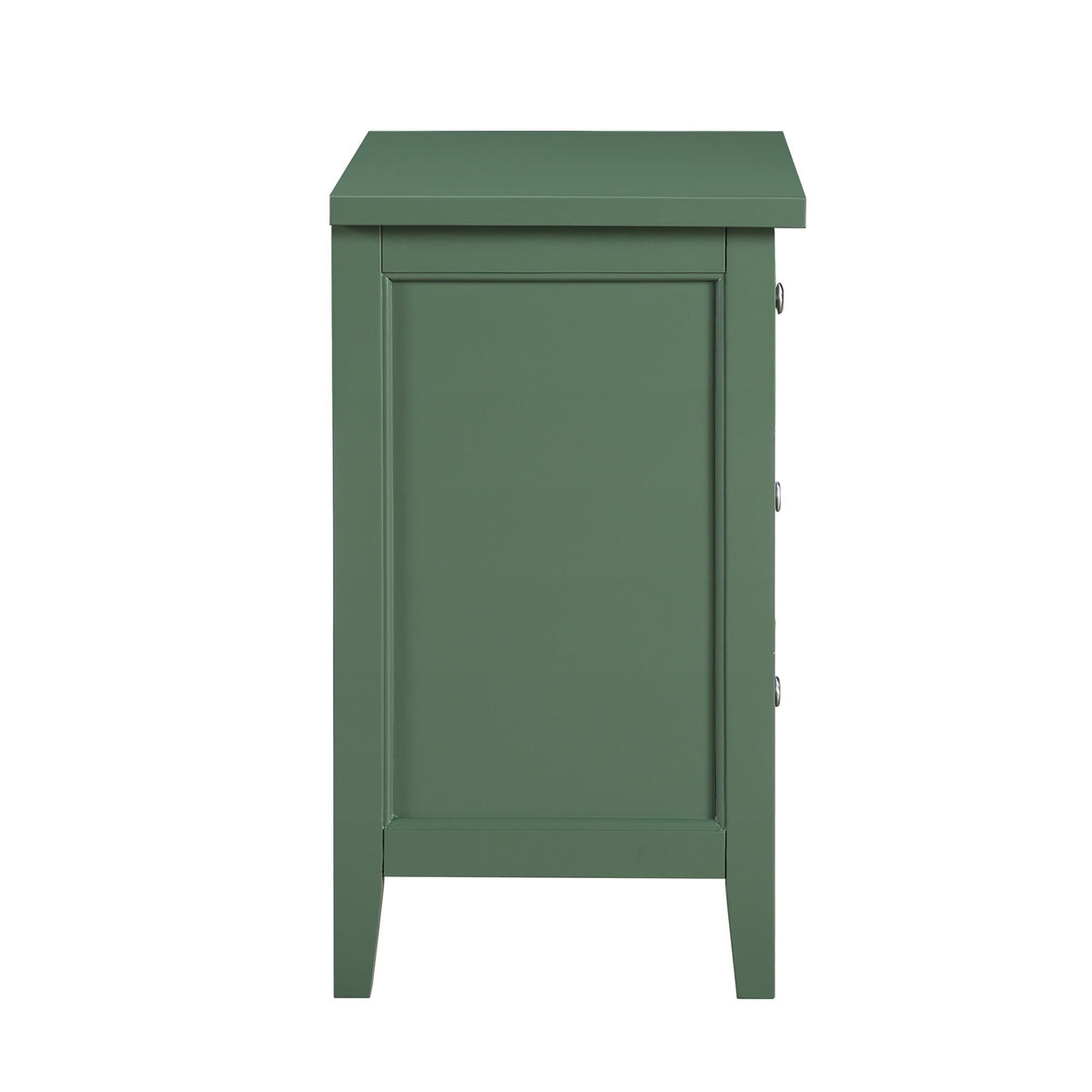3 Drawer Nightstand with Metal Glides - White, Blue, Dark Green