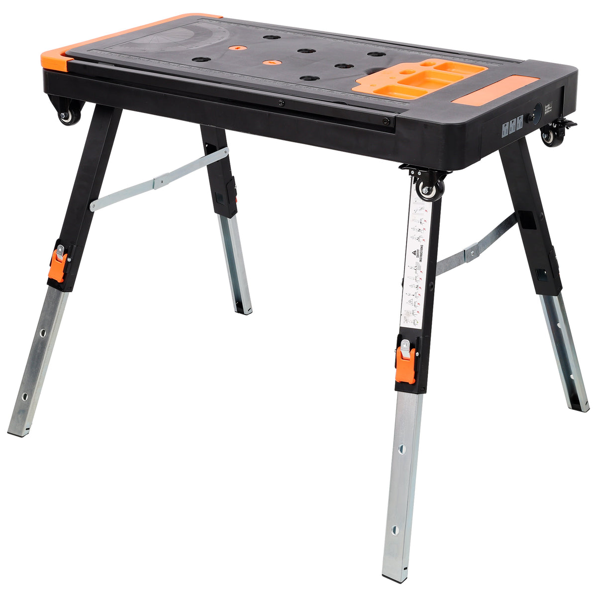 8-in-1 Multifunctional Folding Work Table with 8 Configurations - Steel/ABS/PVC