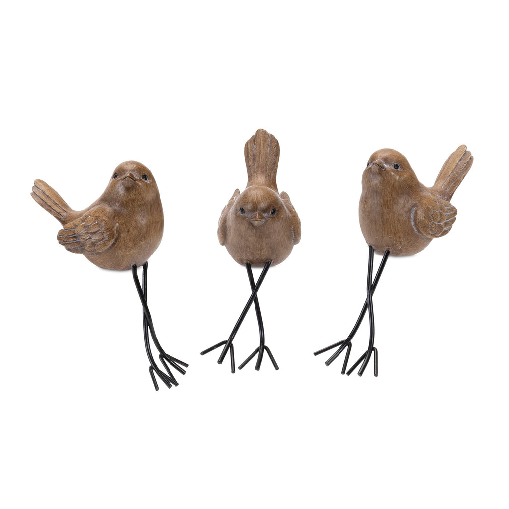 Etched bird shelf sitter (set of 6)