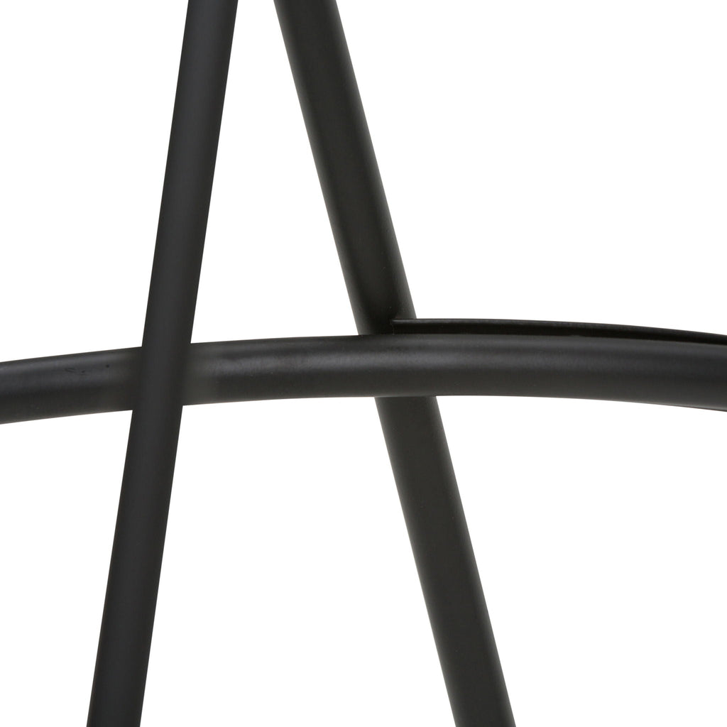 Multifunctional Metal Counter Height Stool with Solid Wood Seat - Dark Brown or Beige