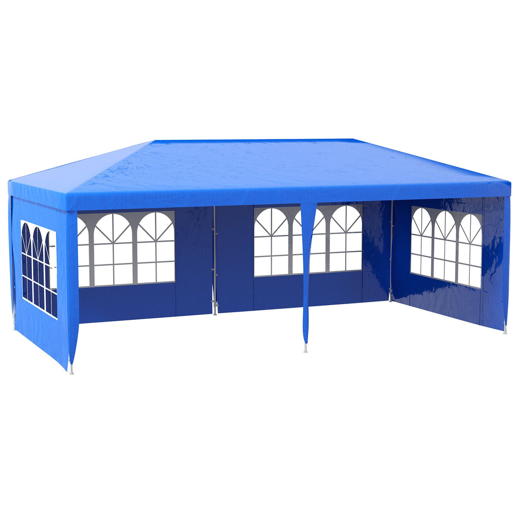 Large Party Tent with Removable Sidewalls and Steel Frame - White
