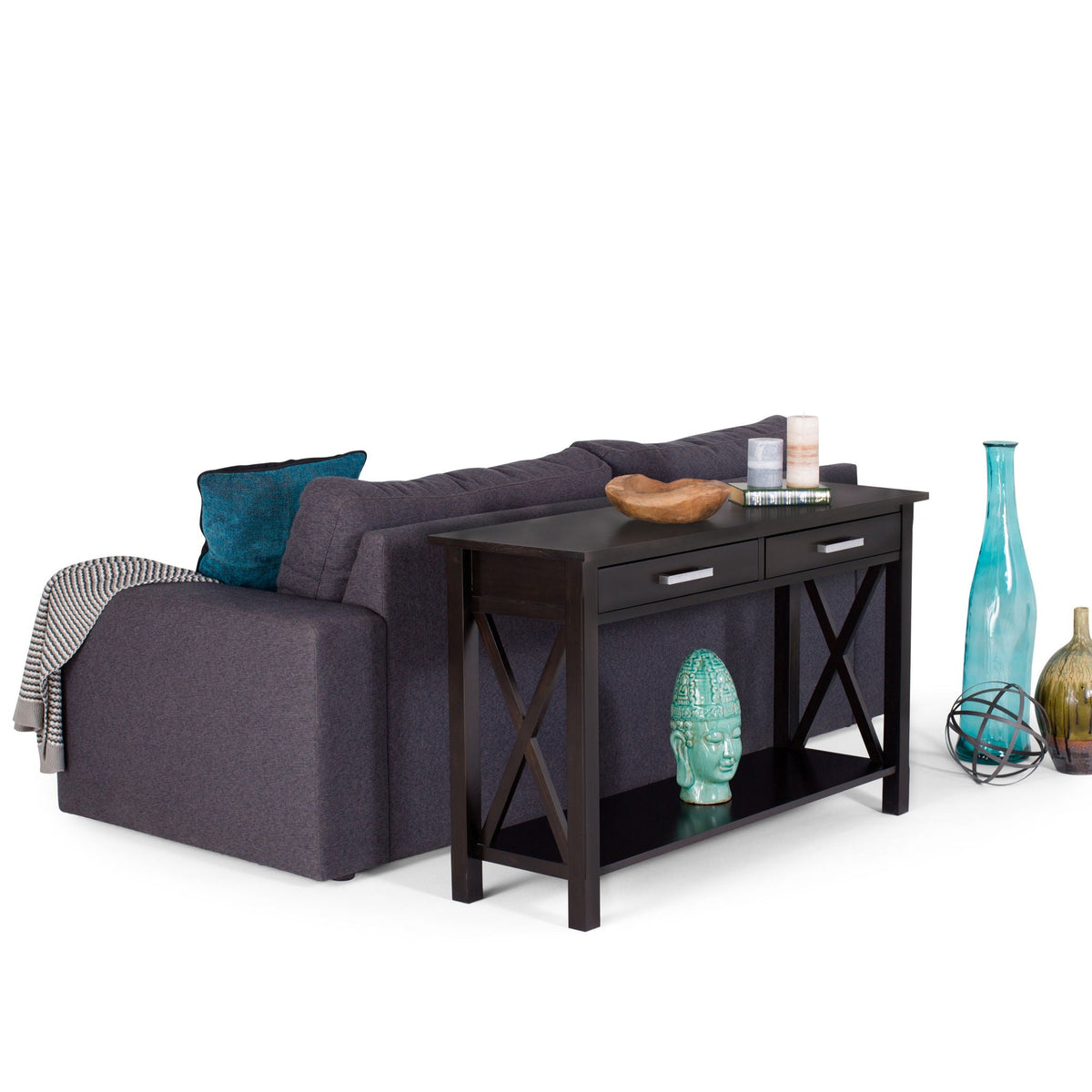 Handcrafted Console Table with Drawer Storage - Multiple Colors
