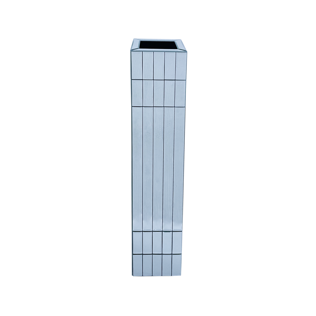 Mirrored Floor Vase with Modern MDF Construction - 36.02" Tall