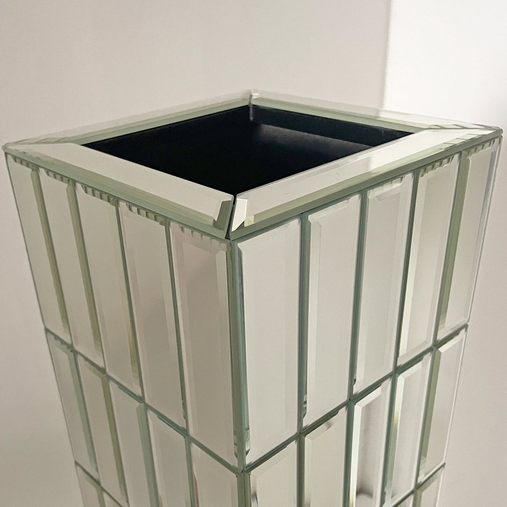 Mirrored Floor Vase with Modern MDF Construction - 36.02" Tall