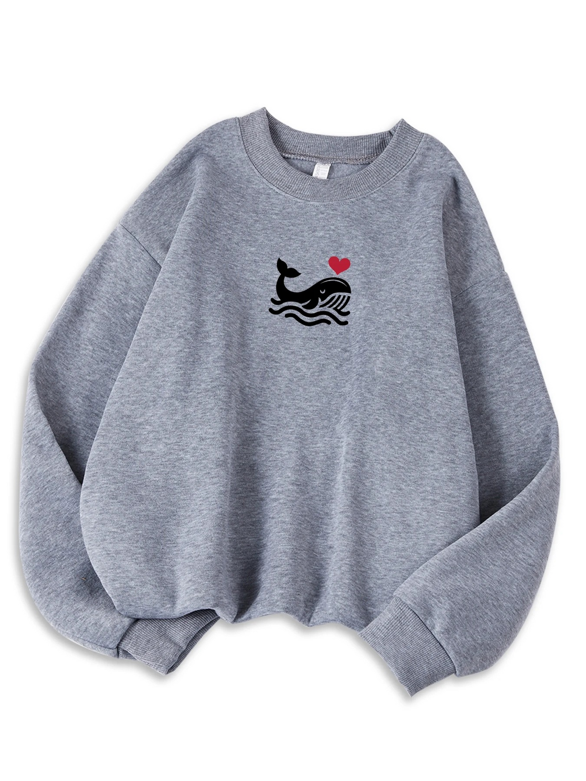 Womens Casual Sweatshirt With Print Cozy Hoodie For Fall Soft Wool Blend