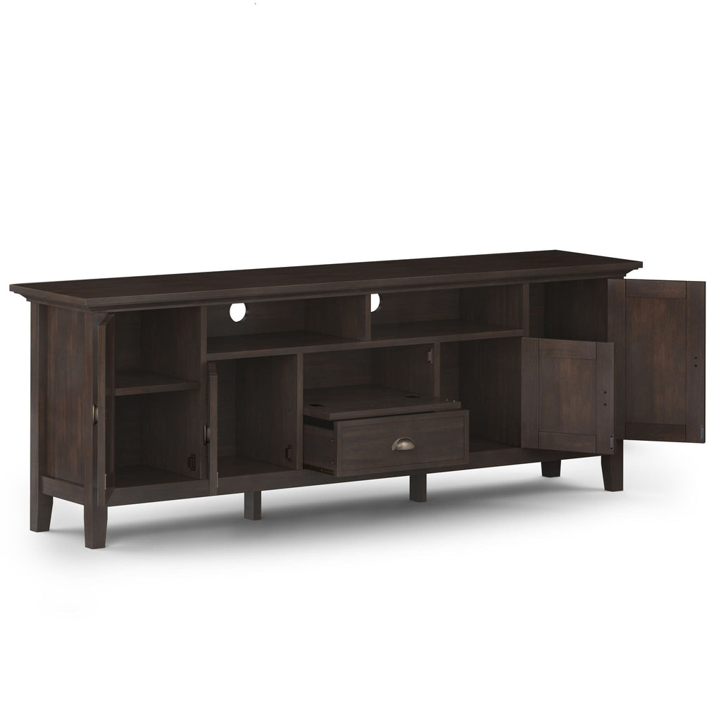 Handcrafted TV Media Stand with Adjustable Shelves - Multiple Colors