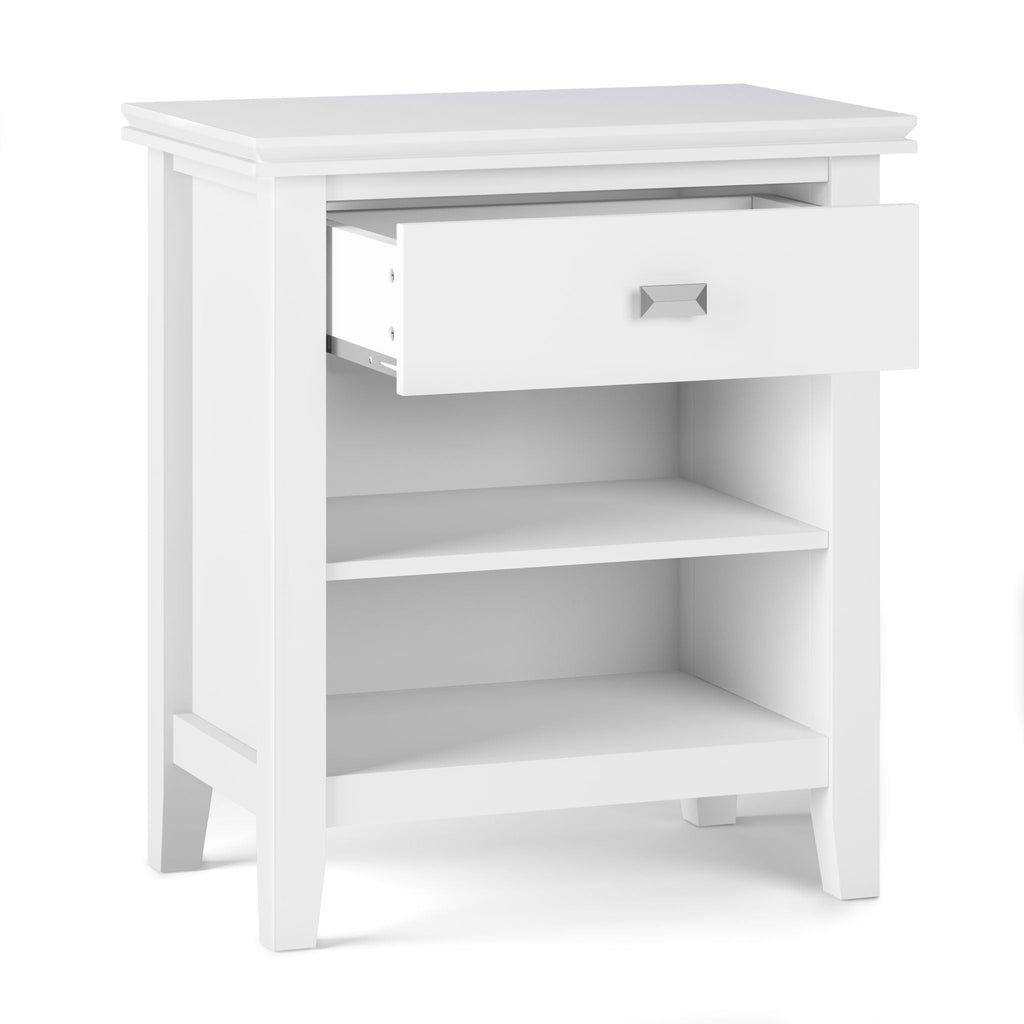 Handcrafted Bedside Table with Drawer and Shelf - Multiple Colors