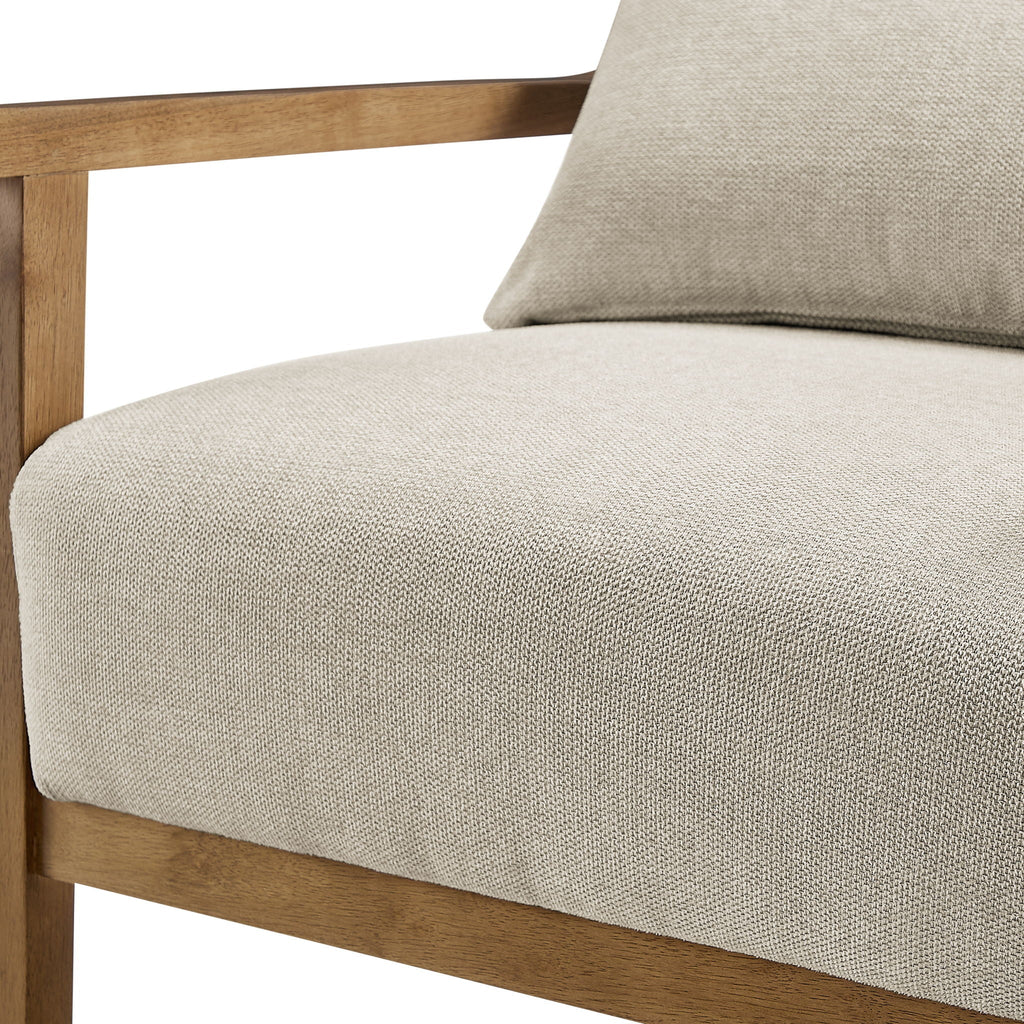 Arm Accent Chair with Lumbar Pillow - White or Dark Gray