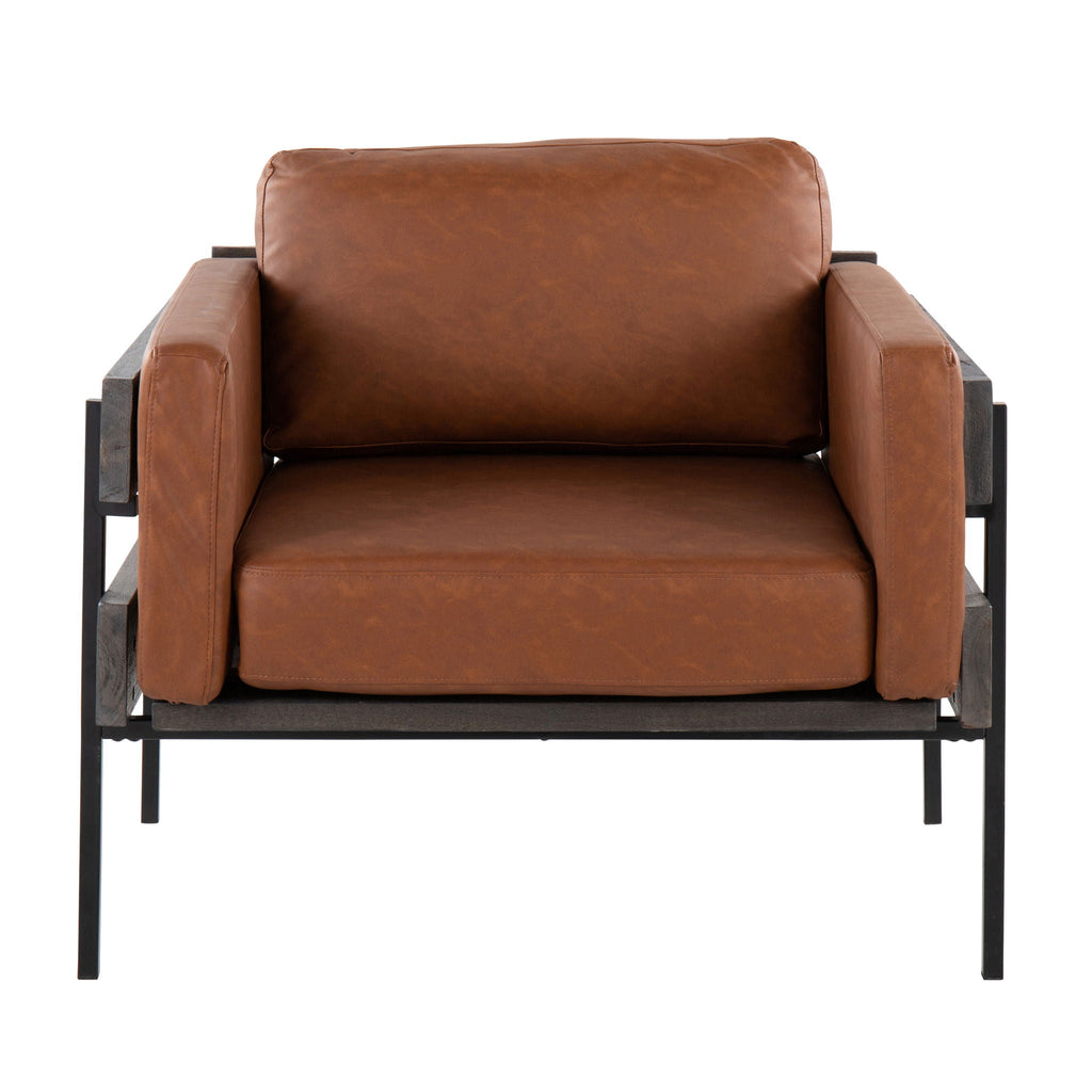 Farmhouse Chair with Metal Base and Cushions - Kari