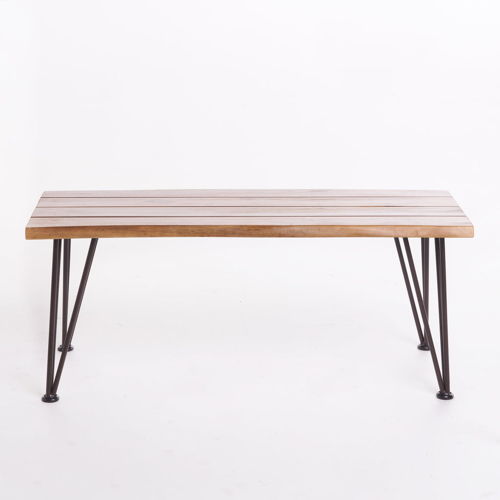 Zion Industrial Wood and Metal Coffee Table
