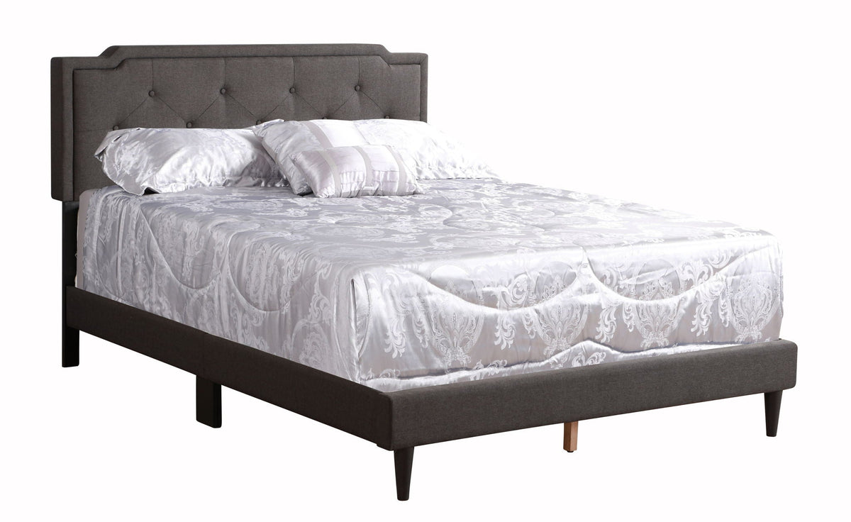 Button Tufted Upholstered Bed with Charming Design - Multiple Colors