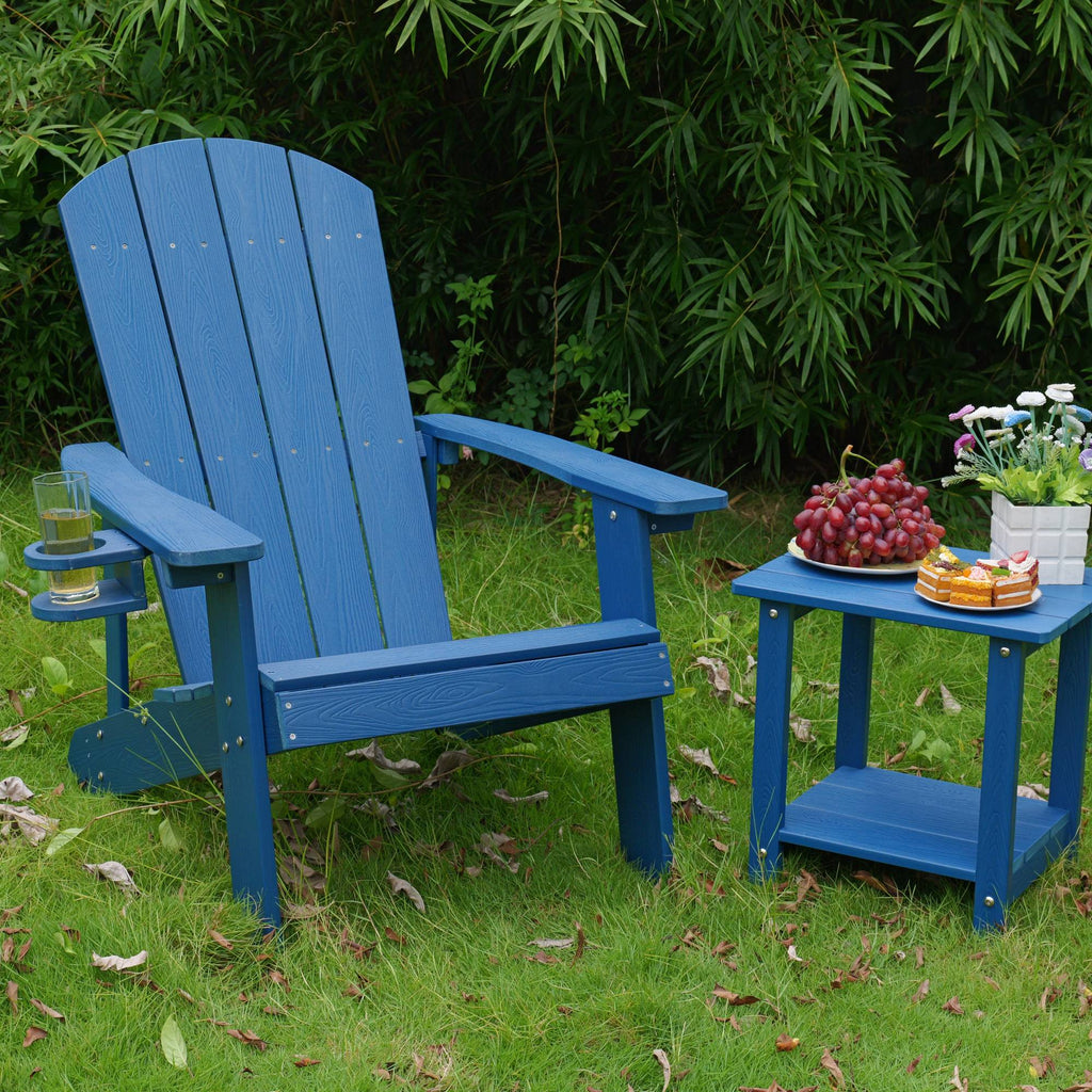 Outdoor Lounge Chair with Cup Holder - HIPS Material