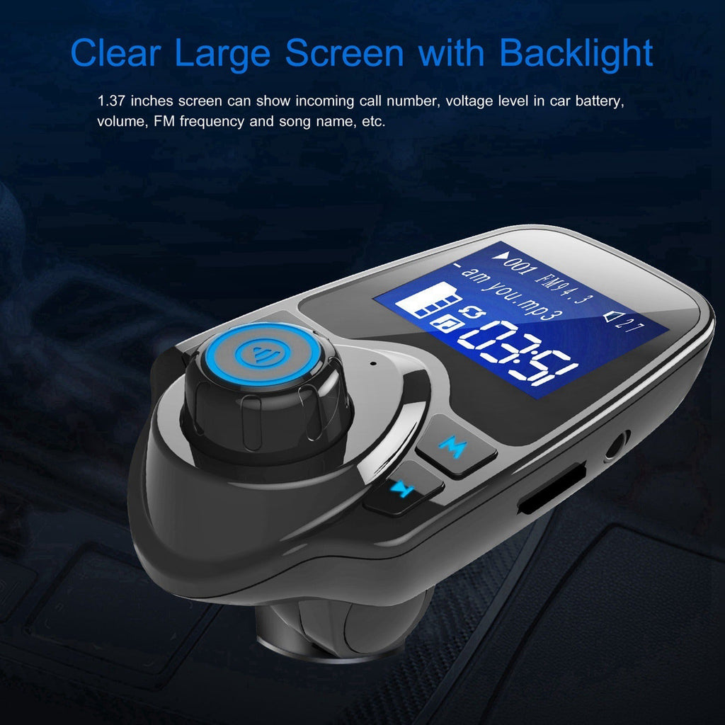 iMounTek Car Wireless FM Transmitter MP3 Player Hand-Free Call USB Charger AUX Input TF Card USB Flash Drive