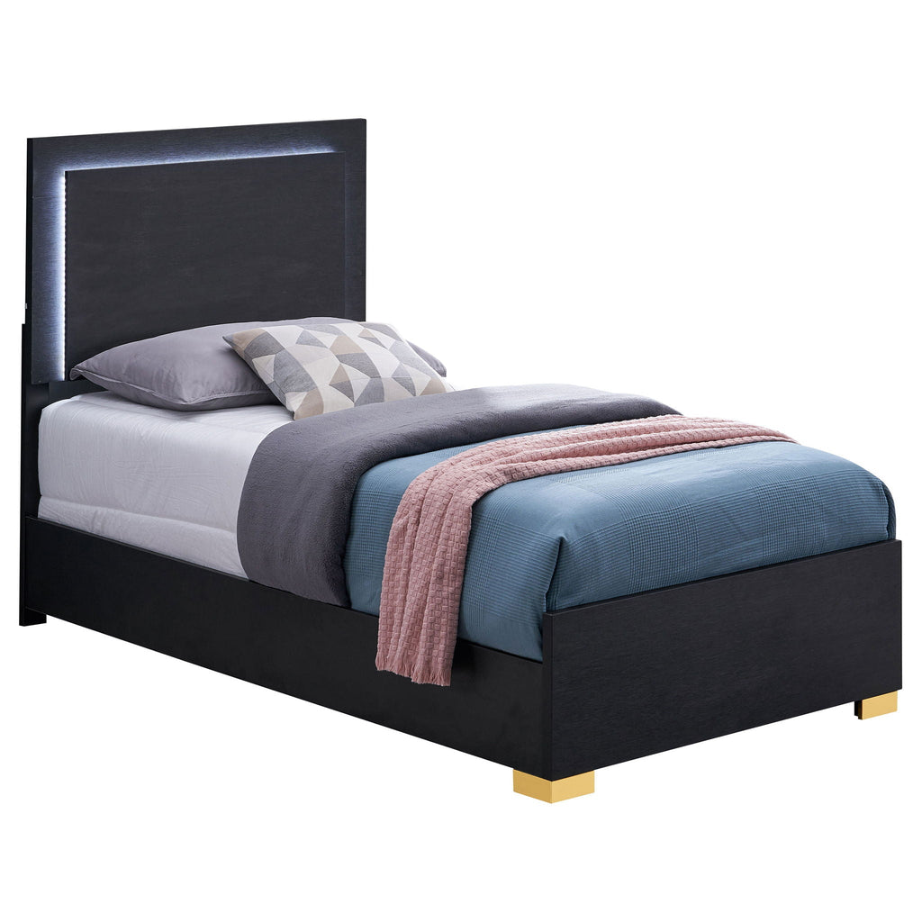 Jeremiah LED Panel Bed With Touch Controlled Lighting