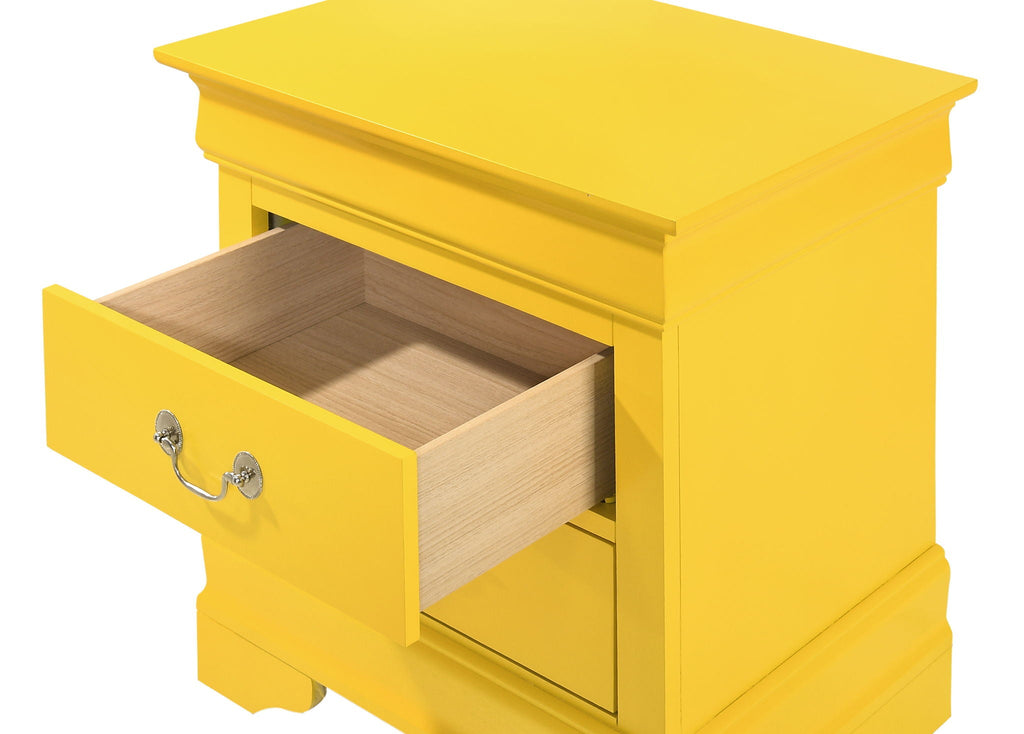 Traditional Style Design Nightstand with Classic Accent - Multiple Colors
