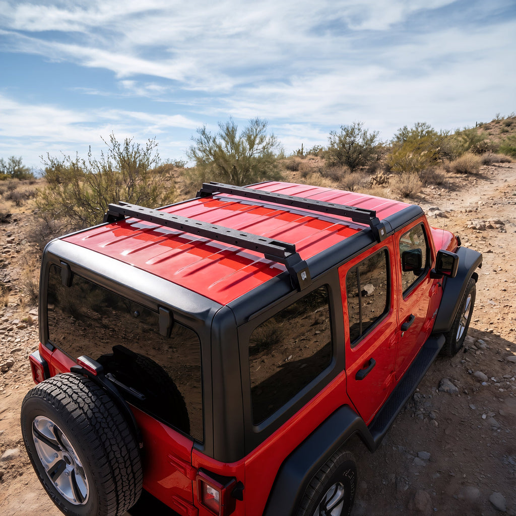 Carbon Steel Roof Rack Cross Bars with 400 lb Capacity - Black