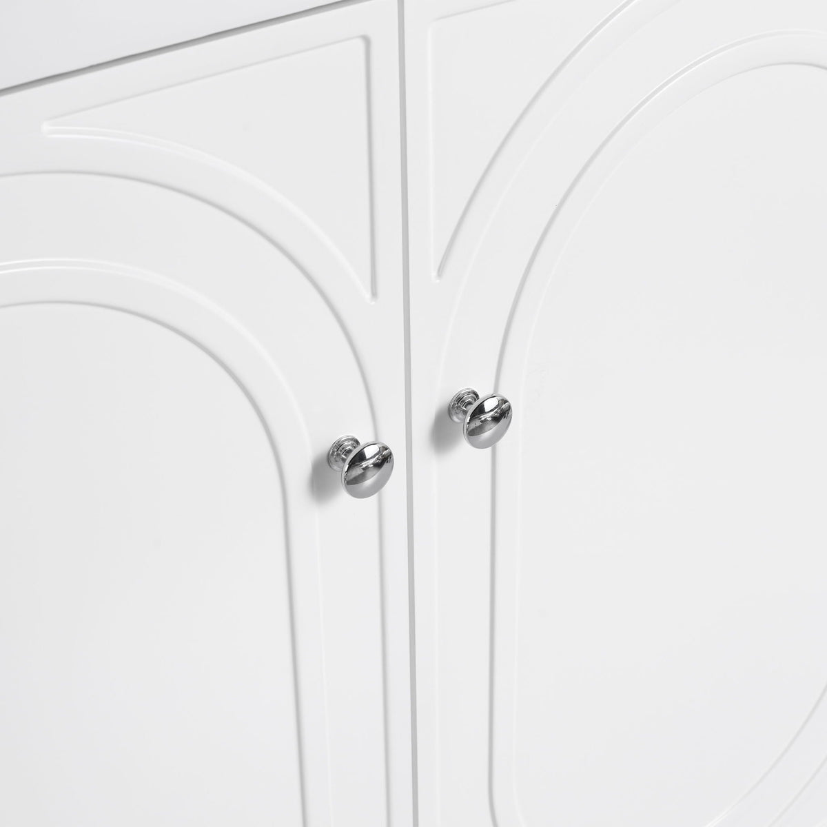Modern Freestanding Bathroom Vanity with Soft Close Cabinet Doors - Pearl Silver, White, or Dark Green