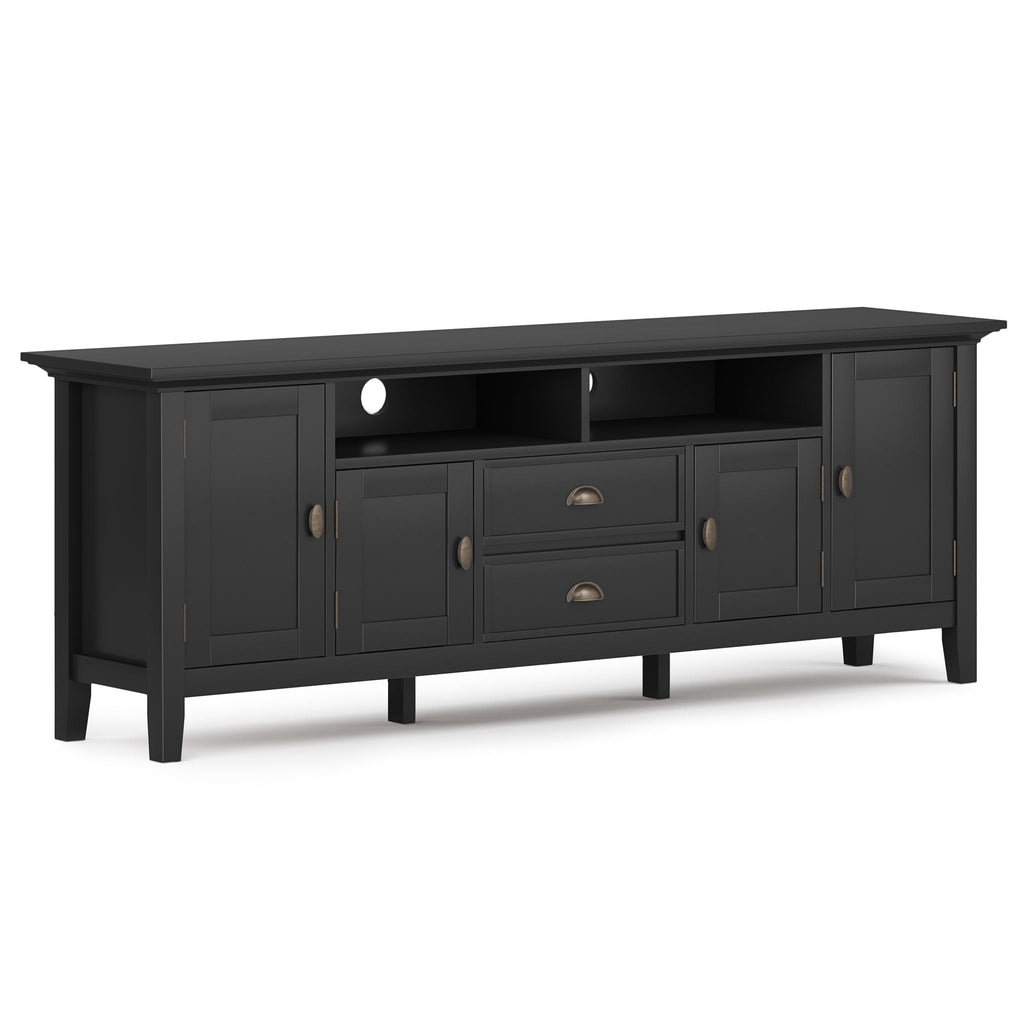 Handcrafted TV Media Stand with Adjustable Shelves - Multiple Colors