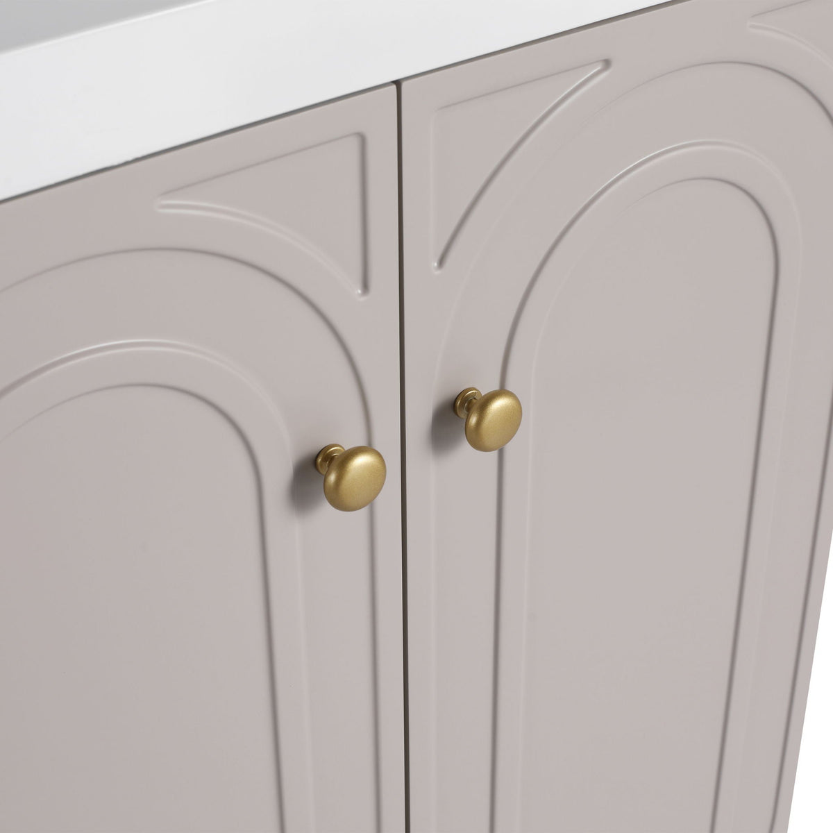 Modern Freestanding Bathroom Vanity with Soft Close Cabinet Doors - Pearl Silver, White, or Dark Green
