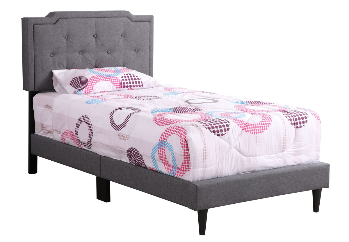 Button Tufted Upholstered Bed with Charming Design - Multiple Colors