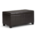 Multifunctional Storage Ottoman Bench with Safety Hinge - Dark Brown or Black