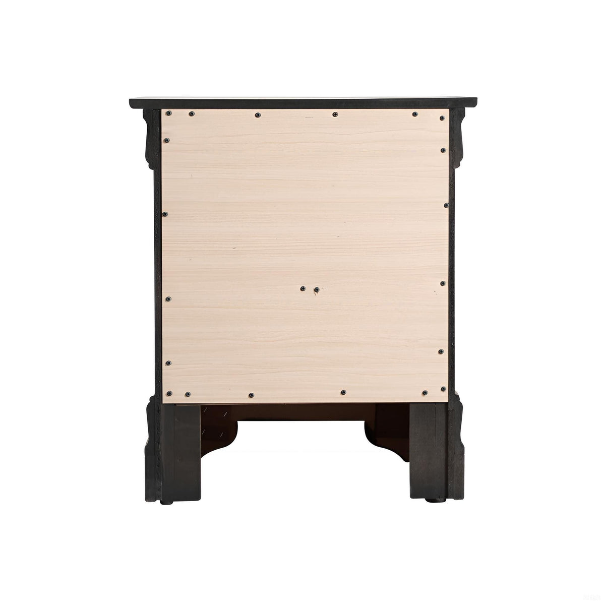 Louis Phillipe Wood Nightstand with Storage Drawers - Multiple Colors