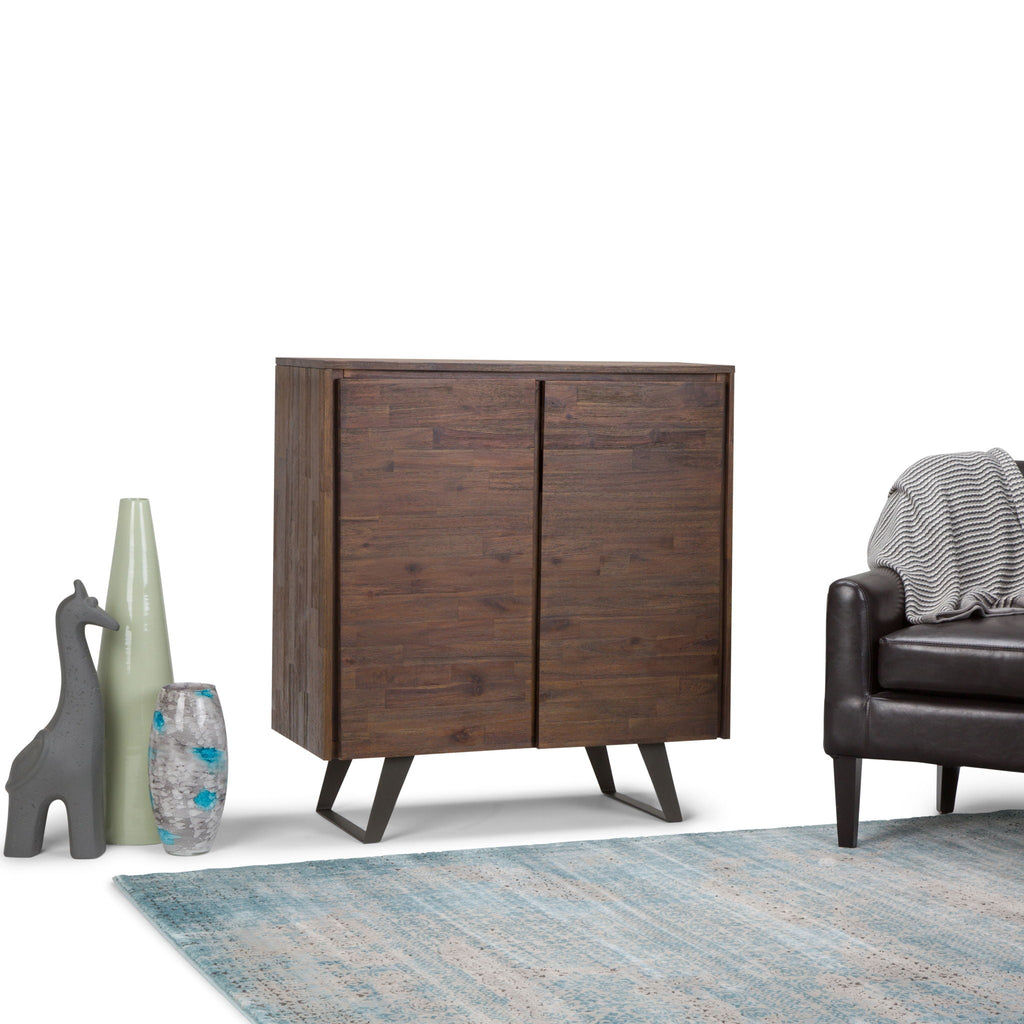 Lowry Medium Handcrafted Storage Cabinet with Adjustable Shelves - Choose Your Color