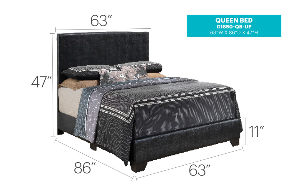 Elegant Platform Bed with Upholstered Finish - Multiple Colors