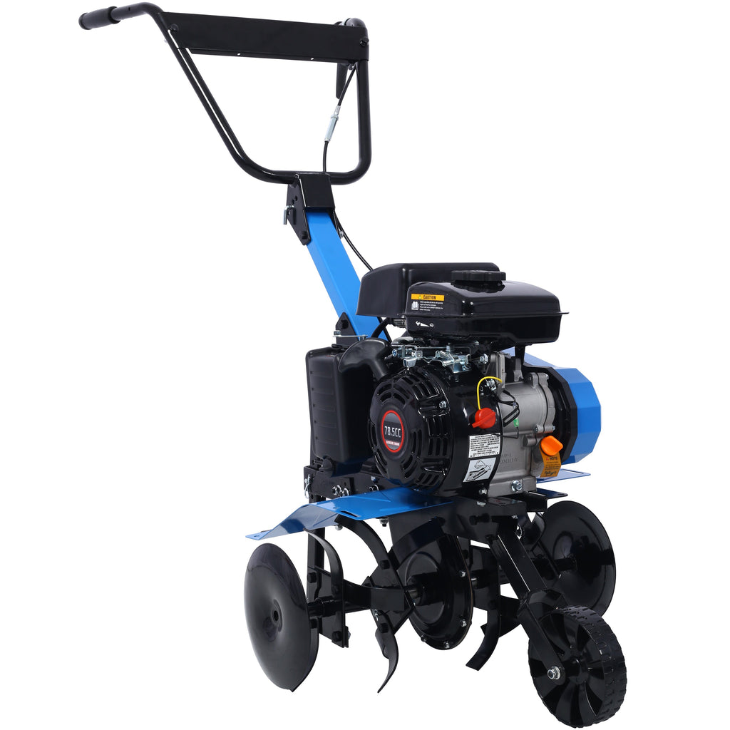Gas-Powered Steel Tiller with 45.6-Inch Wide Path – Steel