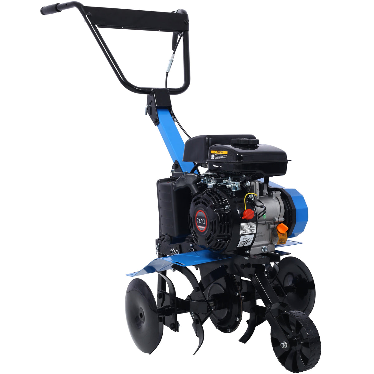 Gas-Powered Steel Tiller with 45.6-Inch Wide Path – Steel