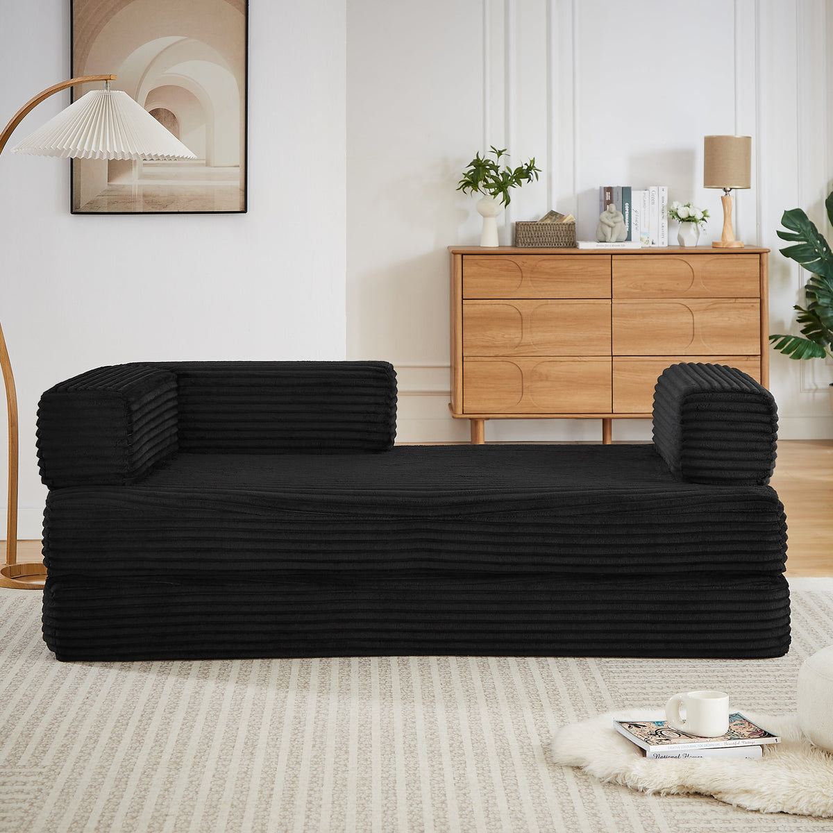 Cloud Boneless Loveseat Sofa with Sponge Structure - Corduroy