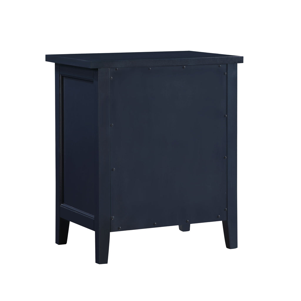 3 Drawer Nightstand with Metal Glides - White, Blue, Dark Green