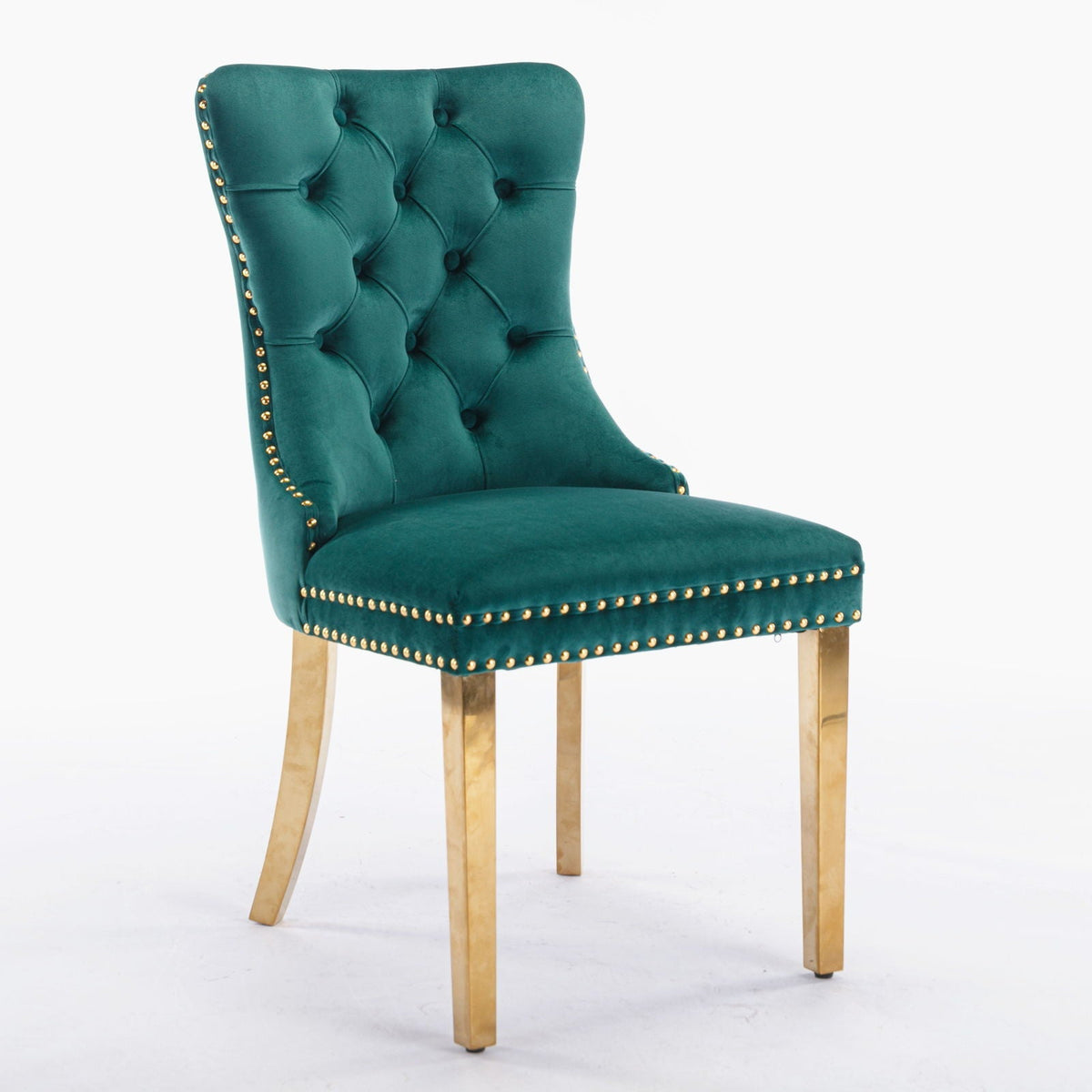 Modern Tufted Dining Chair Set of 2 with Velvet Upholstery - Nikki Collection