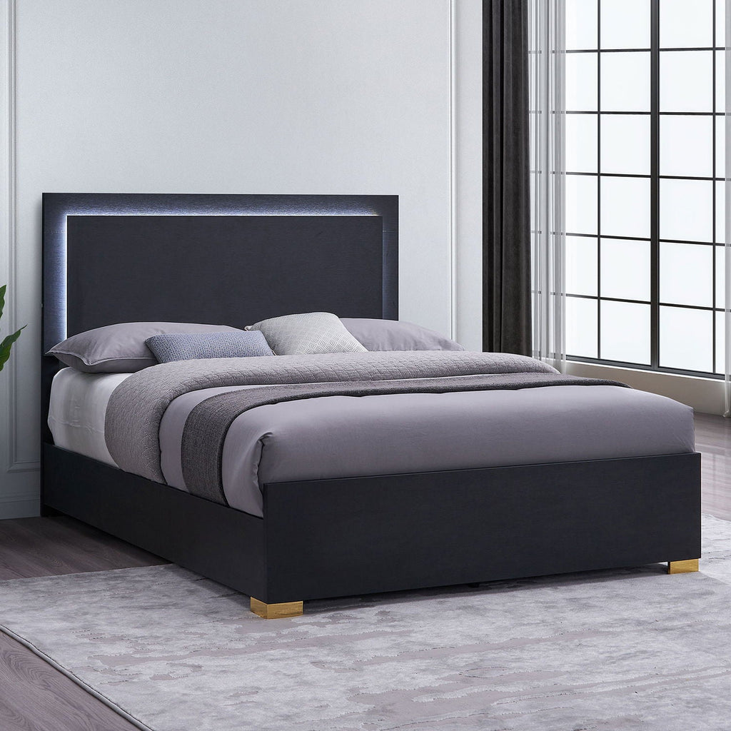 Jeremiah LED Panel Bed With Touch Controlled Lighting