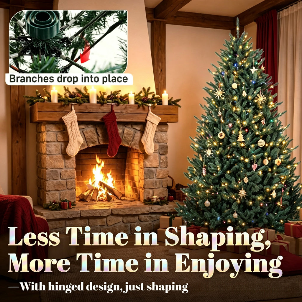 Prelit Colorado Christmas Tree with Built-In Lights - Green