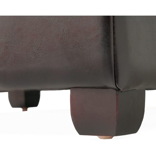 35inch Storage Ottoman, Large Square Ottoman Bench with Storage