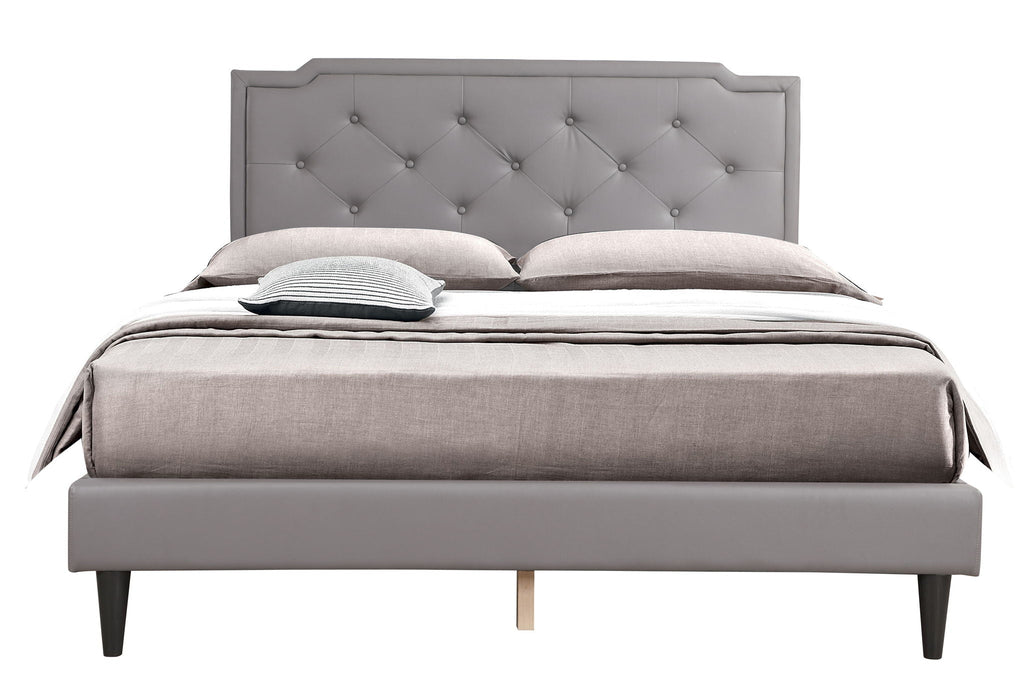 Button Tufted Upholstered Bed with Charming Design - Multiple Colors