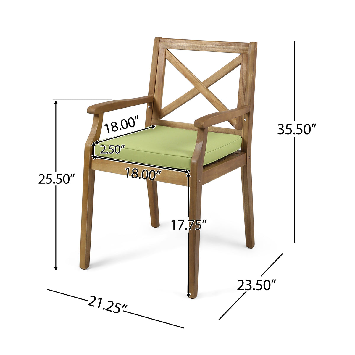 Acacia Wood Outdoor Dining Set with Expanding Table - Teak