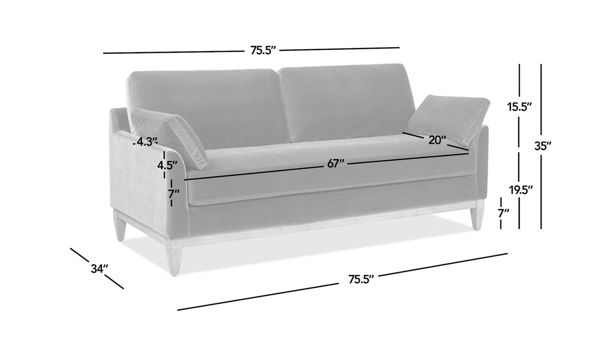 Modern Farmhouse Sofa with Removable Cushions - Dark Green or Orange