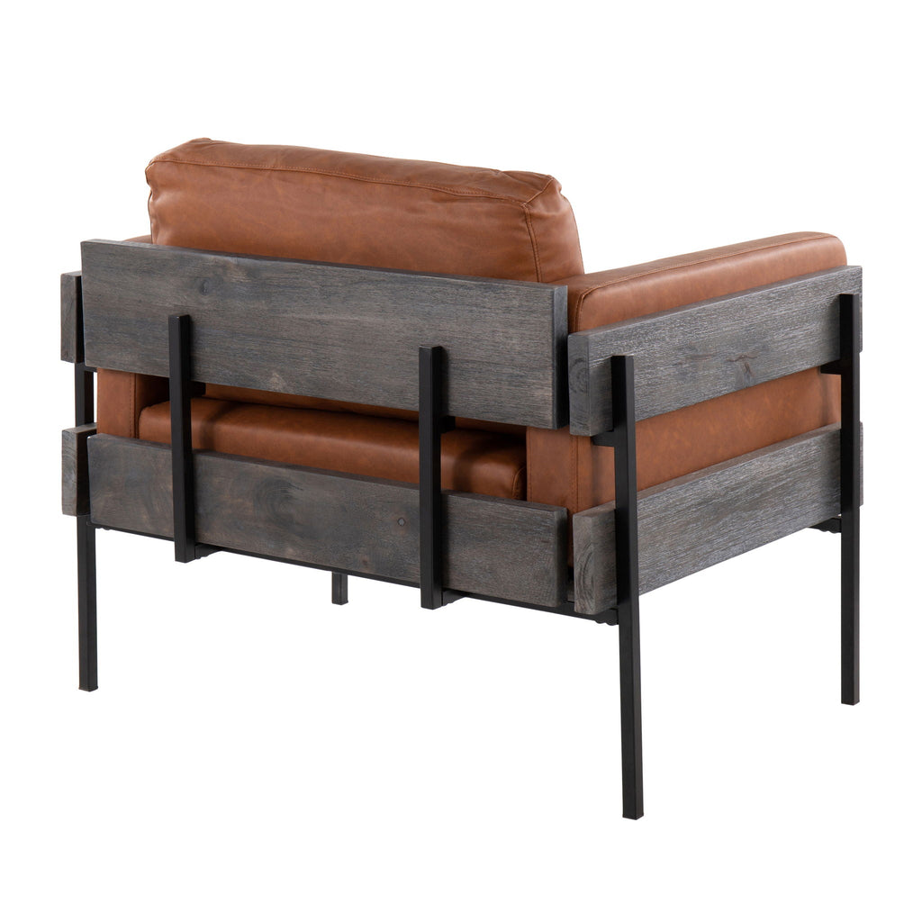 Farmhouse Chair with Metal Base and Cushions - Kari