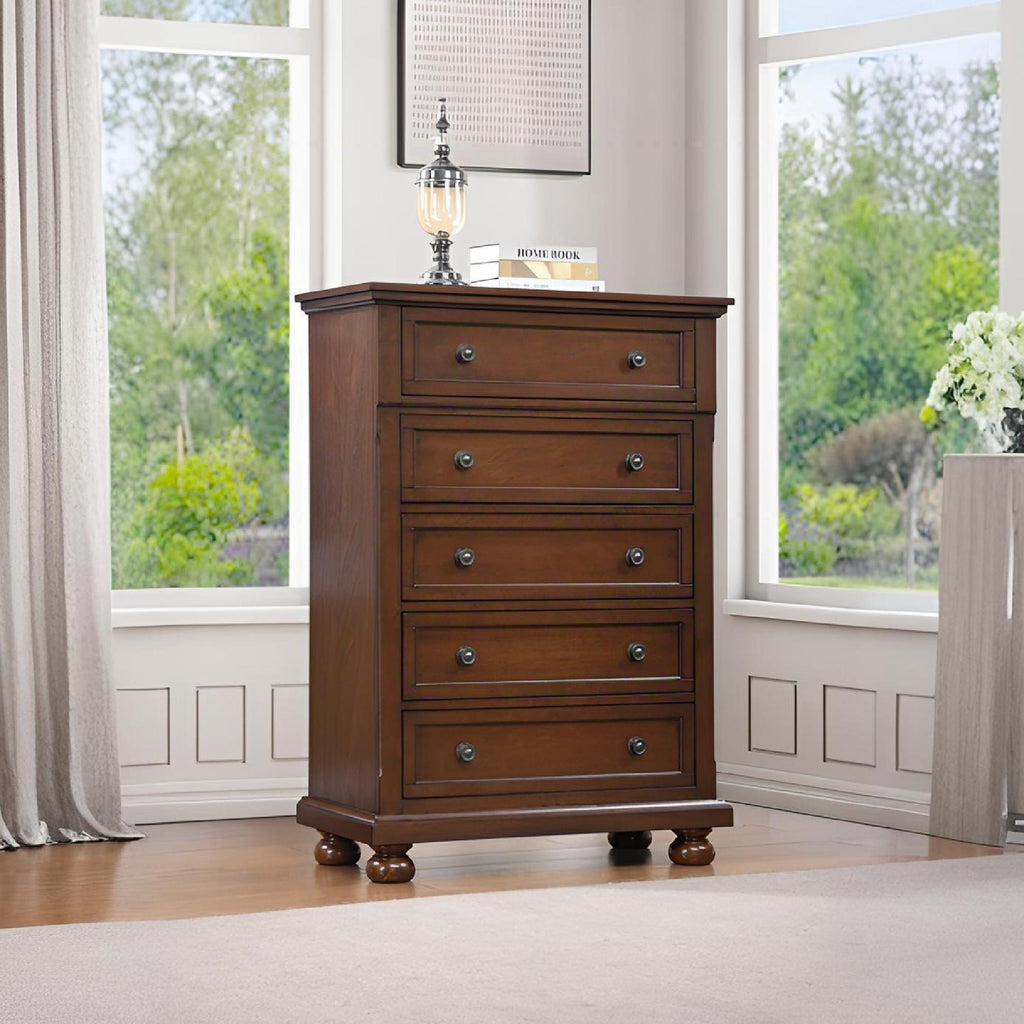 Meade Chest with Felt-Lined Top Drawer - Light Brown or Dark Brown