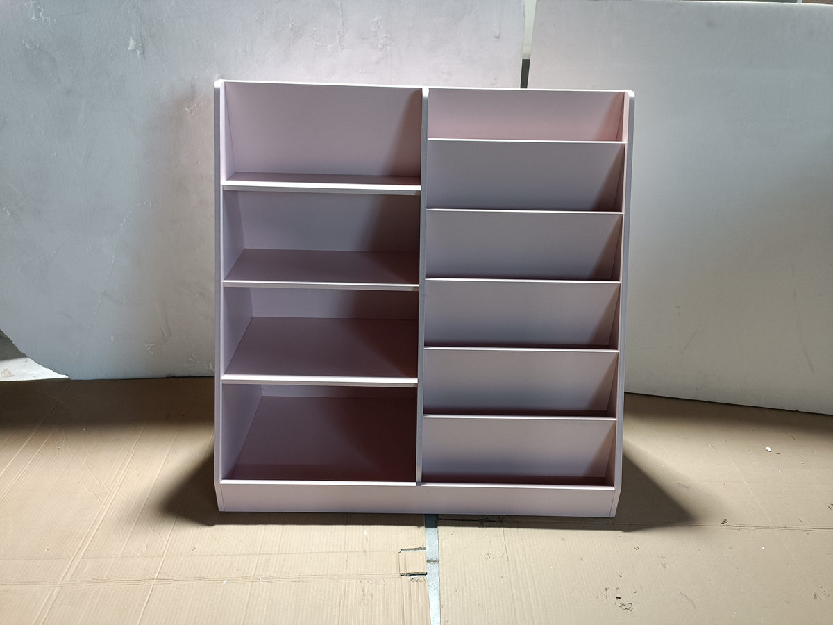 Kids Bookshelf and Toy Storage Organizer with 4 Tiers - Pink