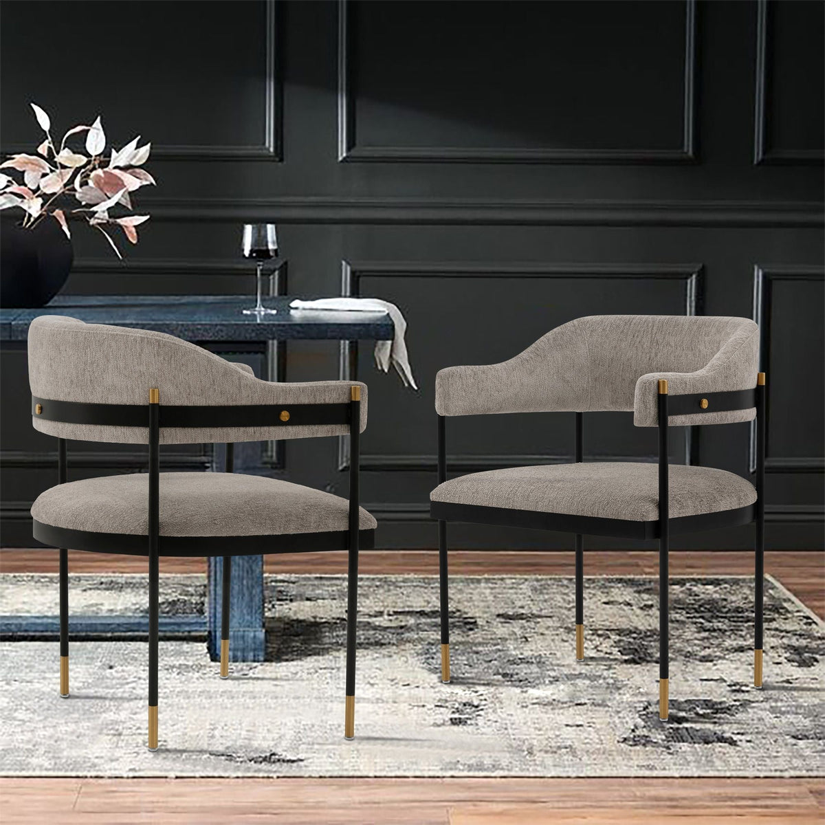 Fully Upholstered Arm Chair with Floating Back - Multiple Colors
