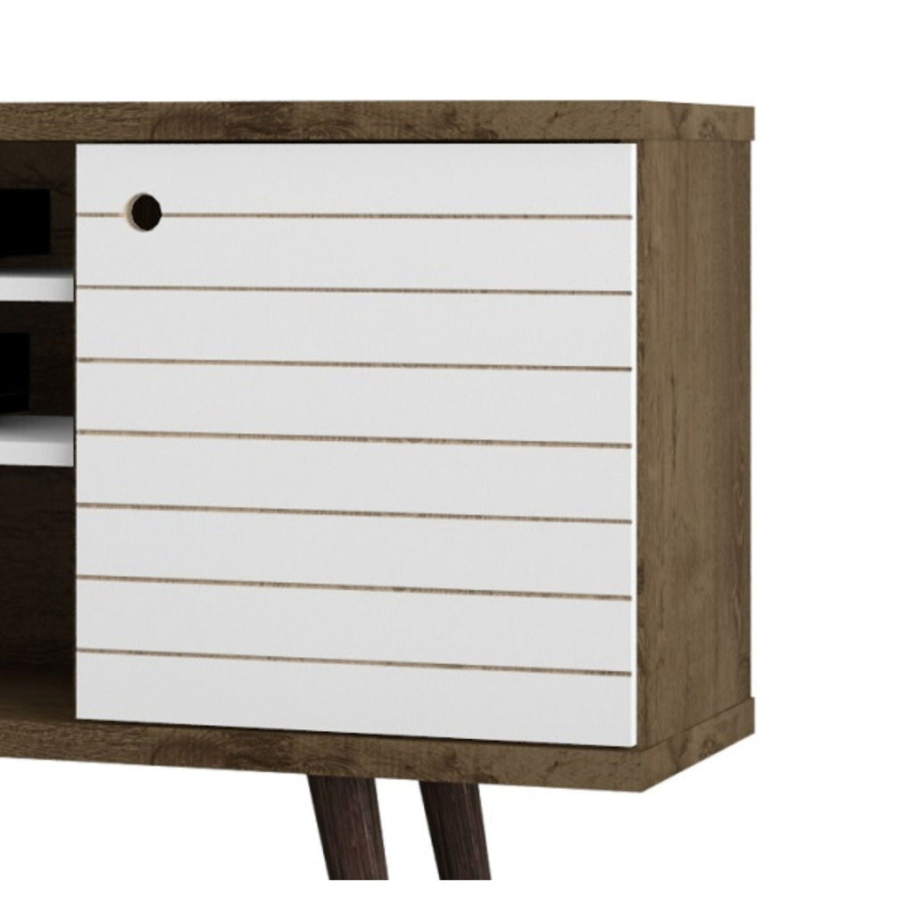 Free Standing Design TV Stand with Storage - Yellow, Light Blue, White