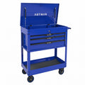 3 Drawers Multifunctional Tool Cart With Wheels - Blue & Black